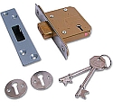 Asec B/S Deadlock (64mm Satin Chrome)