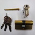 45/55 Double Euro Profile Cylinder Brass