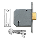 Union 2177 3 Lever Deadlock (76mm Chrome)