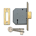 Union 2177 3 Lever Deadlock (64mm Brass)